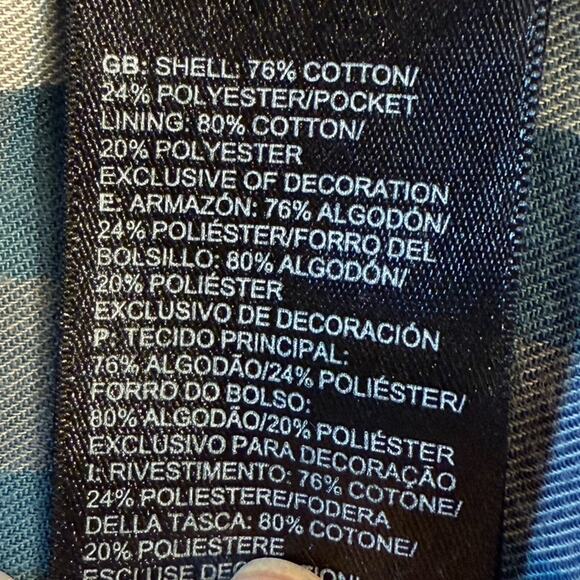 The North Face Men’s Size Medium Blue & Gray Checked Short Sleeve Shirt - Picture 5 of 8